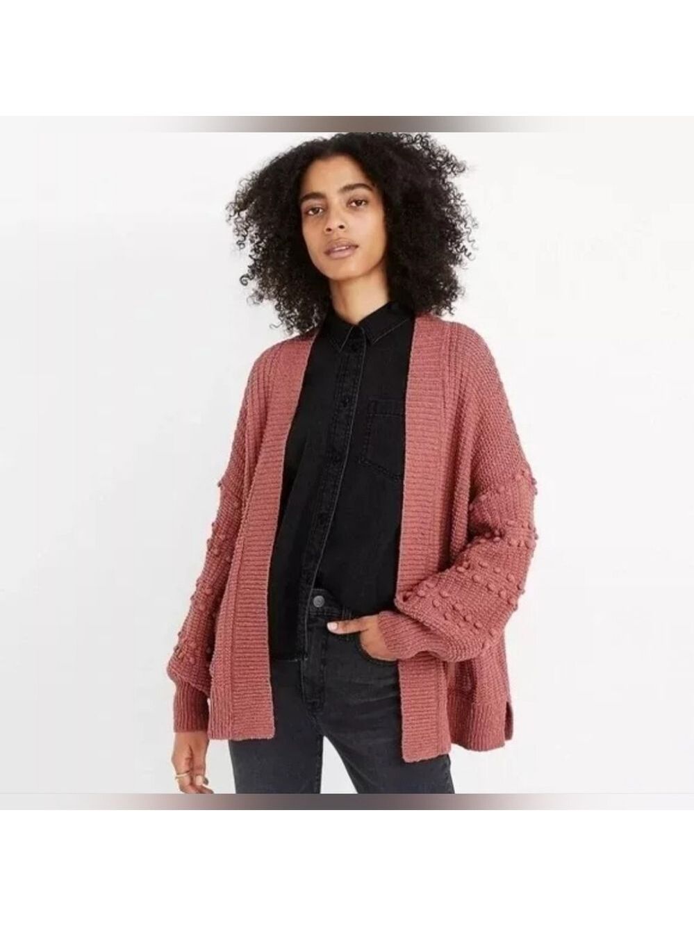 Madewell - Bobble Cardigan in Dusty Rose – EUC